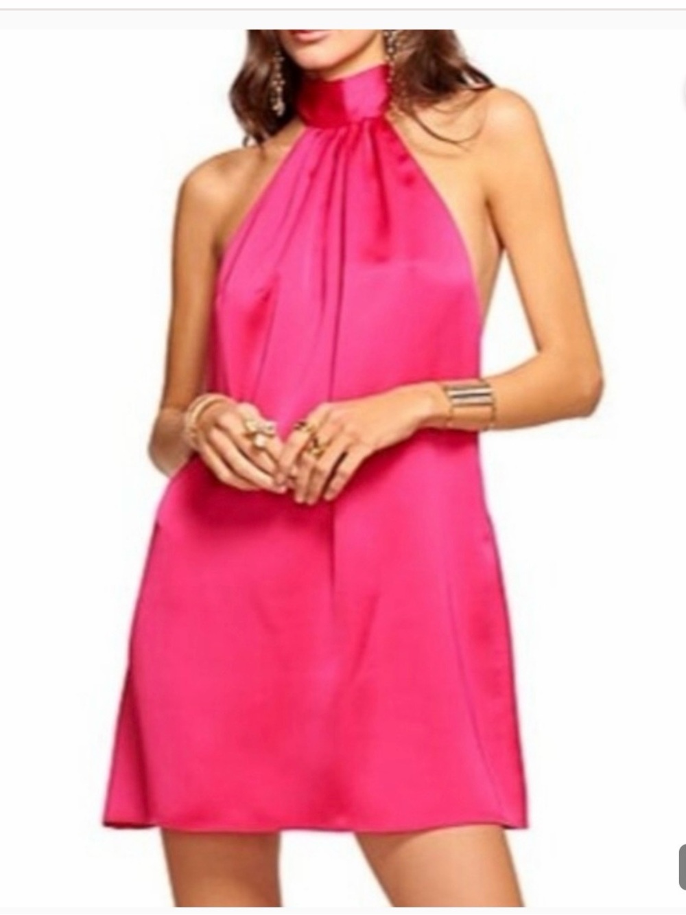 Ramy Brook Hot Pink Halter Shift Dress - Women